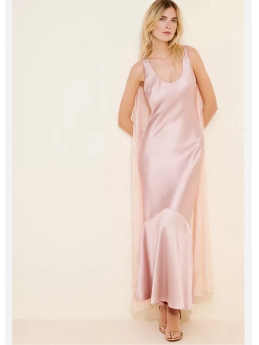 Lulus Aida Tie Back Satin Gown